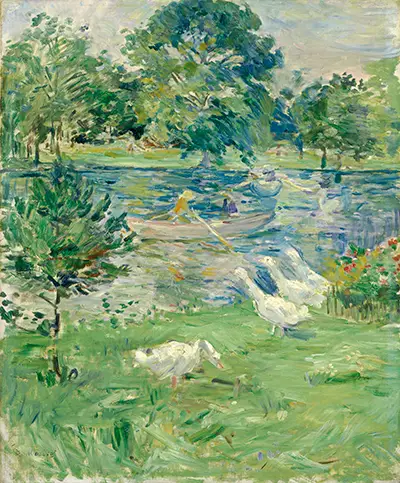 Girl in a Boat, with Geese Berthe Morisot